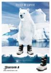 В новом сезоне семейный бренд обуви Skandia выбрал весьма необычные «лица» для своей рекламной кампании. Ими стали типичные представители зимней фауны.  Волк, медведь и пингвин выступили в роли испытателей обуви, а лозунг Tested by Expert лишний раз подчеркнул морозоустойчивость мембранной обуви для российских зим.