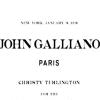 Первая рекламная кампания John Galliano 