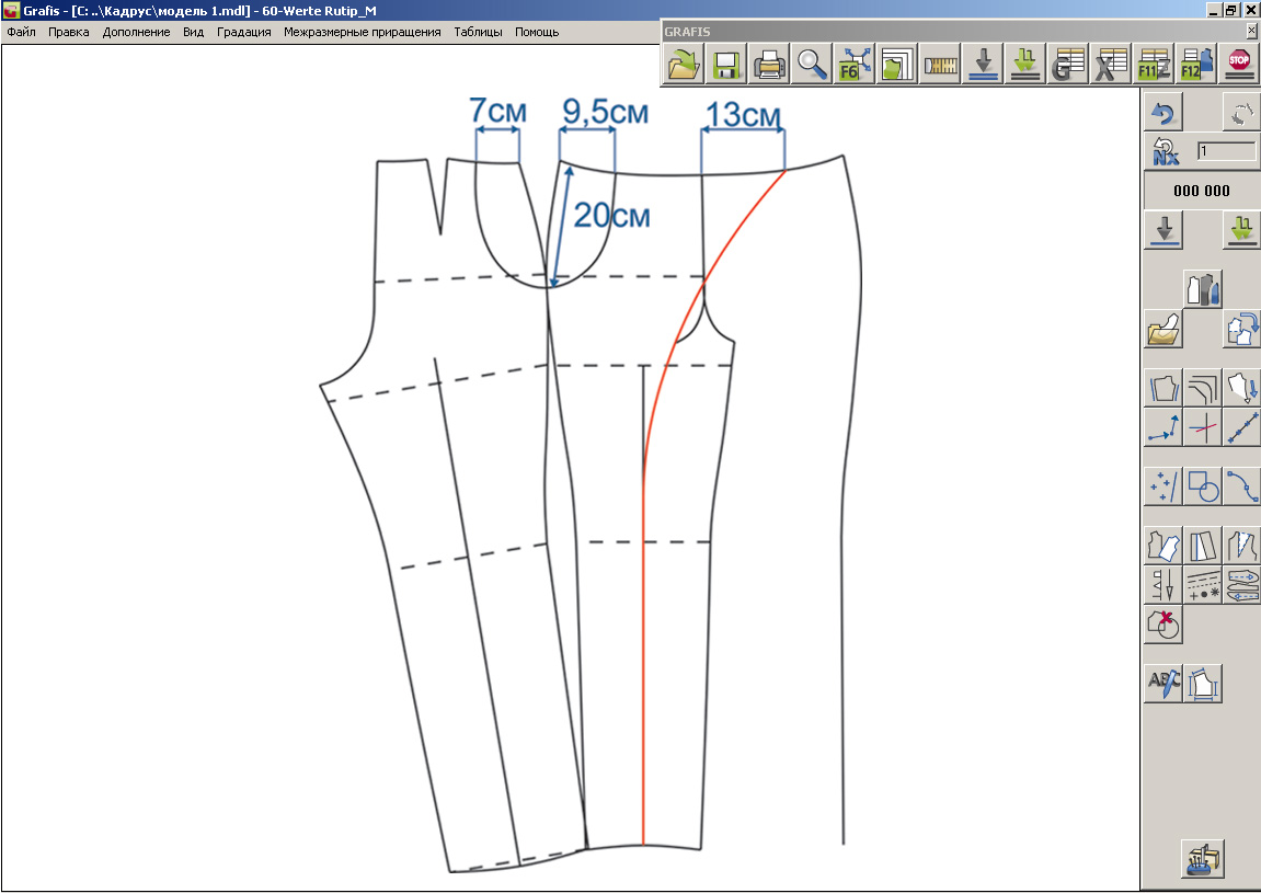 Илл. 04. Начало моделирования брюк