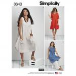 Конверт Simplicity 8640. Спецвыпуск журнала «ШиК: Шитье и крой. Simplicity. Большие размеры» № 04/2019 (апрель) анонс с выкройками