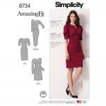 Конверт Simplicity 8734. Спецвыпуск журнала «ШиК: Шитье и крой. Simplicity. Большие размеры» № 04/2019 (апрель) анонс с выкройками