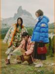 Gucci представили совместную коллекцию с The North Face. Она вдохновлена 1970-ми: куртки, обувь, походная одежда и аксессуары повторяют архивы спортивного бренда. В коллекцию также вошли багажные сумки, а еще палатки и спальные мешки. На одежде появляется совместный логотип: три изогнутые линии North Face окрашены в характерные для Gucci цвета ‒ зеленый и красный.