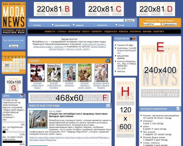 Медиакит - ModaNews.ru - интернет-портал индустрии моды.